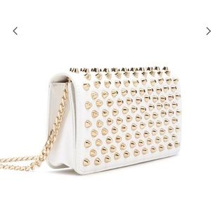 NWT Gold Spiked Leather Crossbody Bag